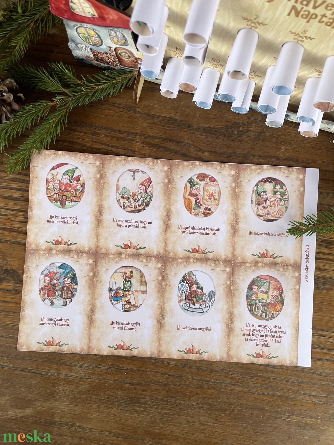 Kis manós adventi naptár - otthon & életmód - dekoráció - manók - Meska.hu