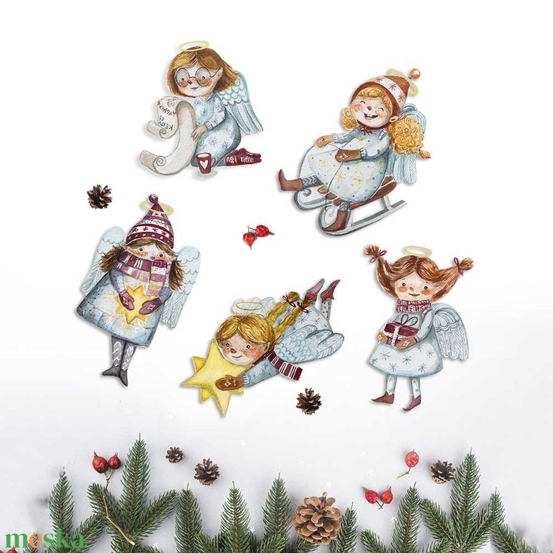 Angyalkás karácsonyi díszkollekció - karácsony - karácsonyi lakásdekoráció - karácsonyi lakásdíszek - Meska.hu Angyalkás karácsonyi díszkollekció - karácsony - karácsonyi lakásdekoráció - karácsonyi lakásdíszek - Meska.hu