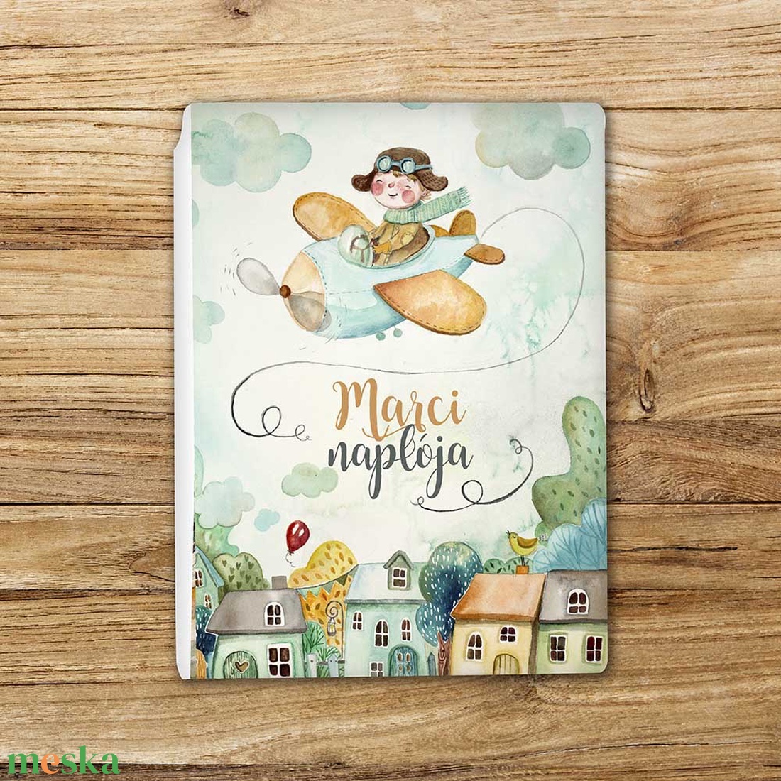 Repülős megszemélyesíthető borítójú füzet - otthon & életmód - papír, írószer - jegyzetfüzet & napló - Meska.hu