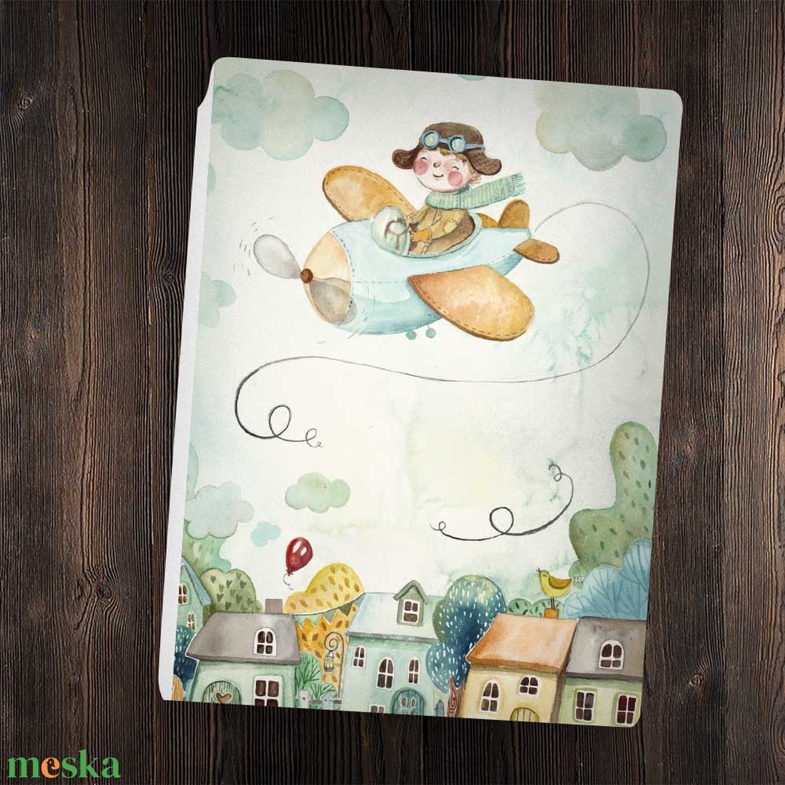 Repülős megszemélyesíthető borítójú füzet - otthon & életmód - papír, írószer - jegyzetfüzet & napló - Meska.hu