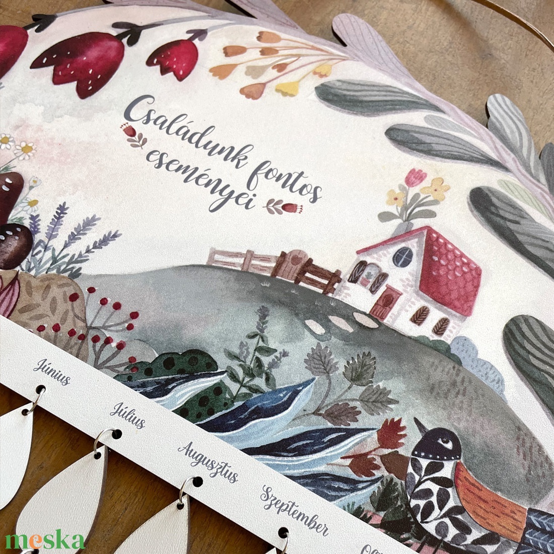 Tulipános családi öröknaptár - otthon & életmód - dekoráció - fali és függő dekoráció - falinaptár & öröknaptár - Meska.hu Tulipános családi öröknaptár - otthon & életmód - dekoráció - fali és függő dekoráció - falinaptár & öröknaptár - Meska.hu