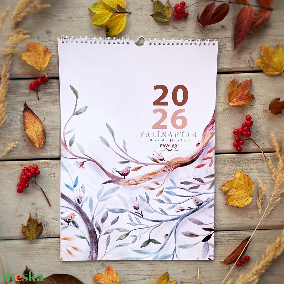 2026-os falinaptár akvarell ilusztrációkkal - művészet - festmény - akvarell - Meska.hu