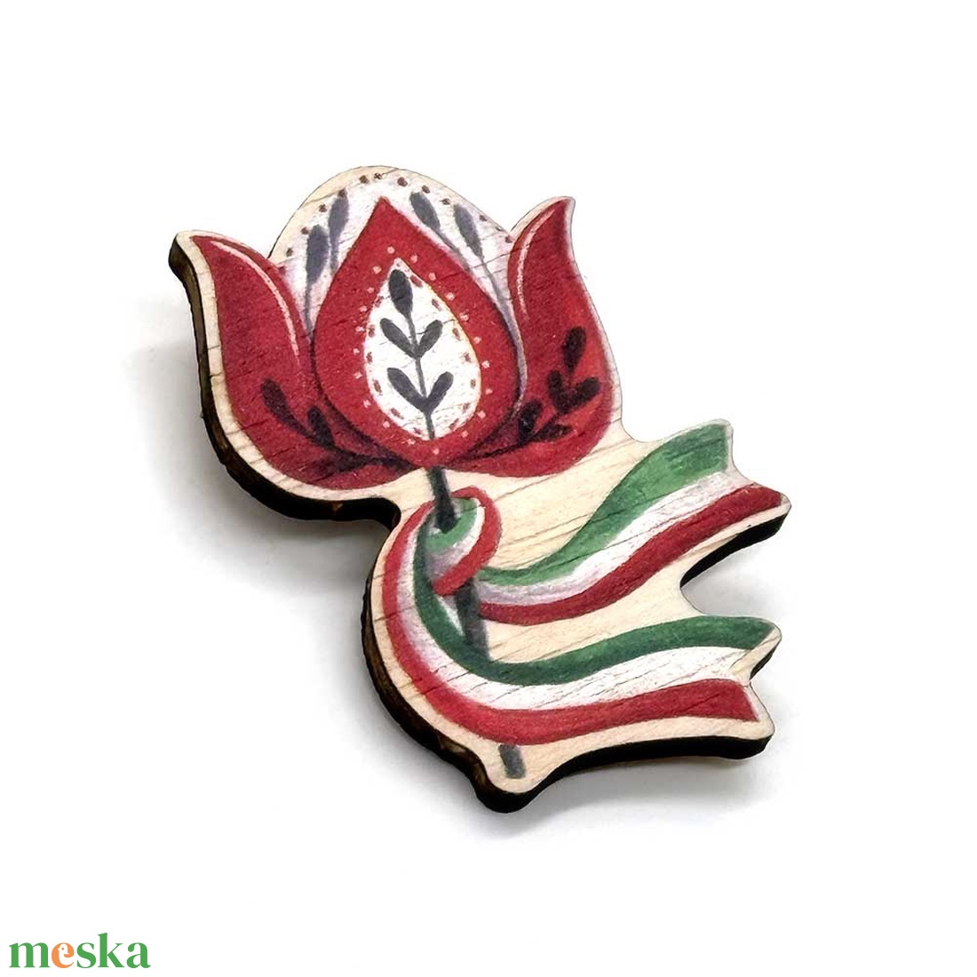 Tulipános kokárda - ékszer - kitűző és bross - Meska.hu