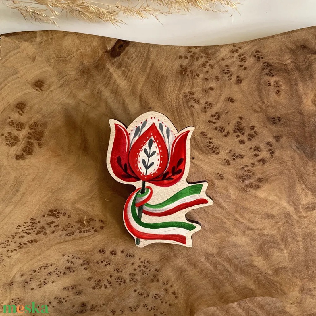 Tulipános kokárda - ékszer - kitűző és bross - Meska.hu