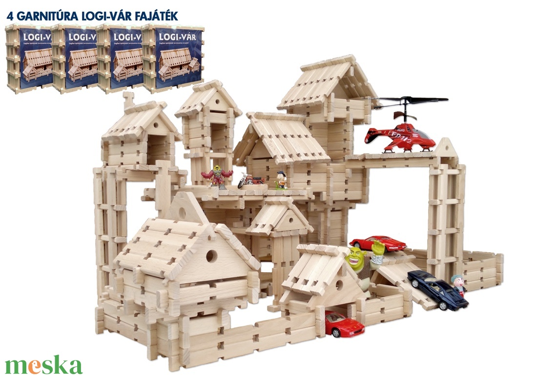 4 cs. LOGI-VÁR natúr fa építőjáték (344 elem) - játék & sport - építőjáték - Meska.hu 4 cs. LOGI-VÁR natúr fa építőjáték (344 elem) - játék & sport - építőjáték - Meska.hu
