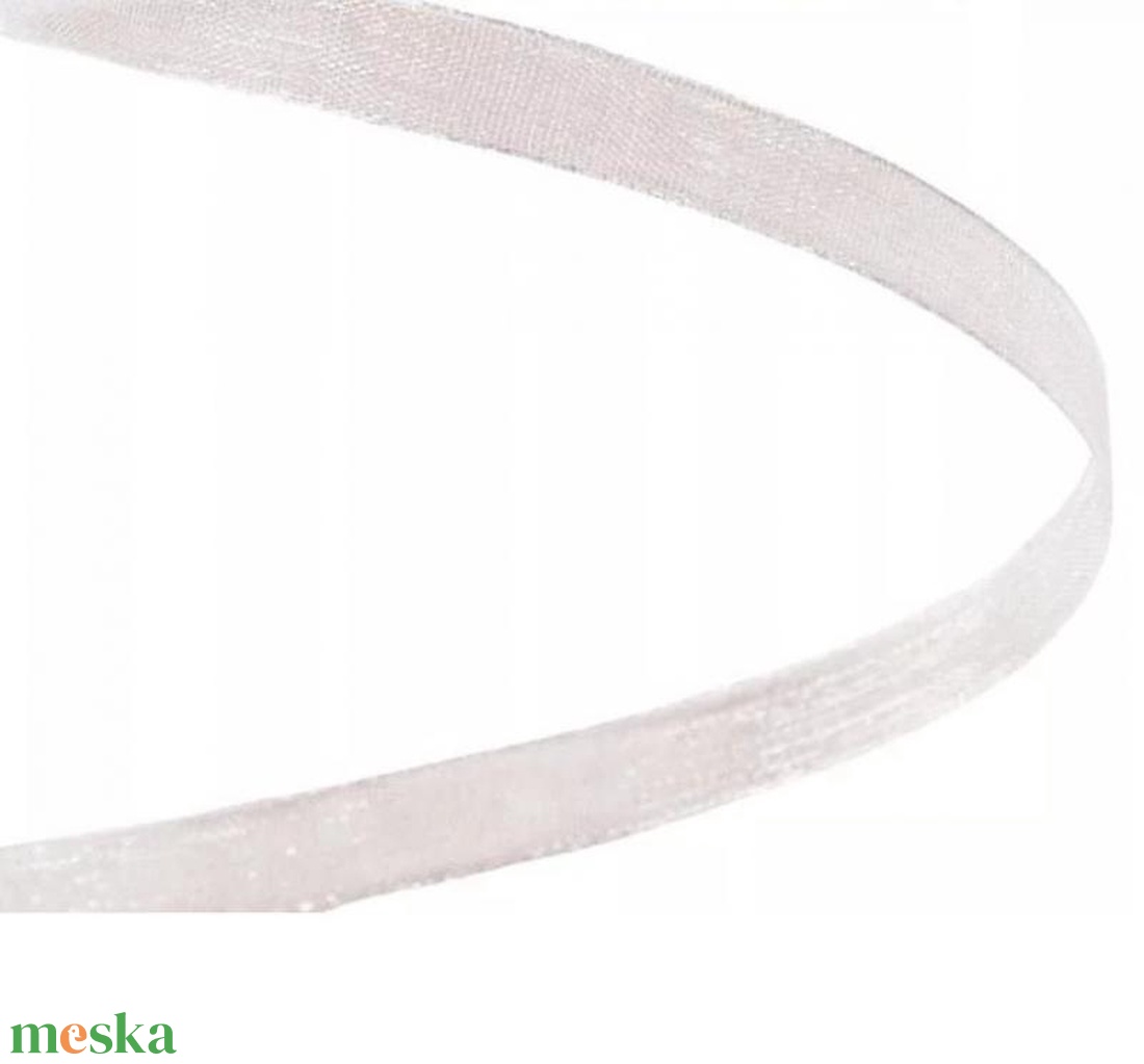 Organza szalag 6mmx20m - fehér - kellékek & szerszámok - rövidáru - szalag, pánt - textilszalag - Meska.hu Organza szalag 6mmx20m - fehér - kellékek & szerszámok - rövidáru - szalag, pánt - textilszalag - Meska.hu