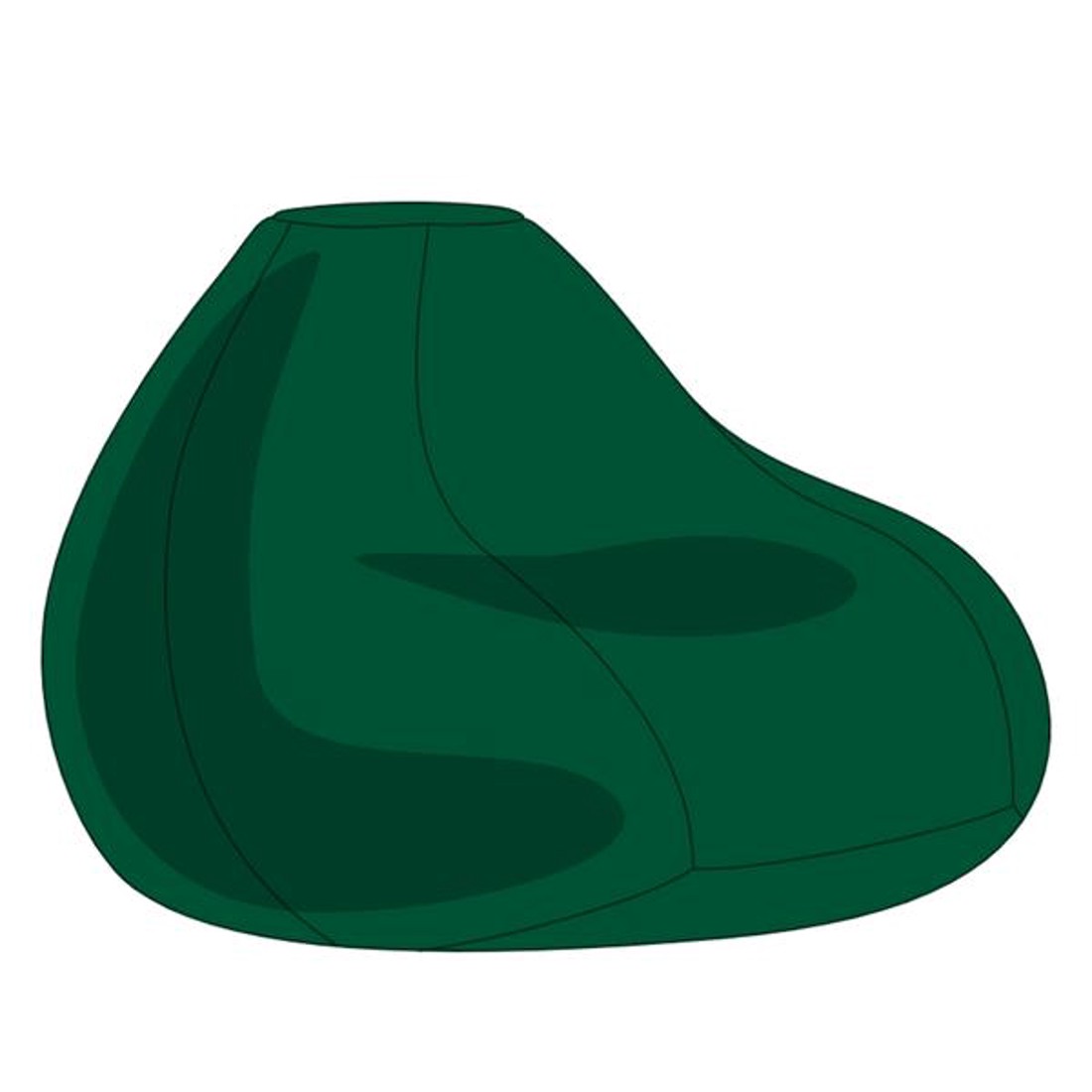 Zöld XXL Babzsákfotel Huzat -  - Meska.hu