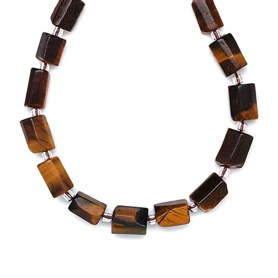 Tigrisszem hengerszerű 6-8x10-12mm  ékszerkészítő alapanyag (füzér) - kellékek & szerszámok - ásvány alapanyag - ásványfüzér - Meska.hu