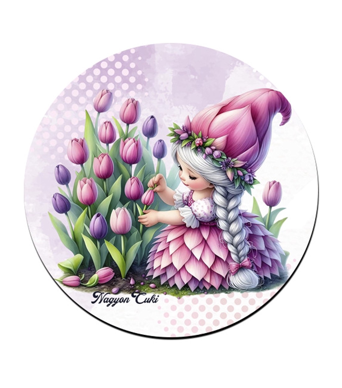 Tündéri Tulipános manólány mintás bögre alátét - otthon & életmód - konyhafelszerelés, tálalás - tálalás - tányér- és poháralátét - Meska.hu