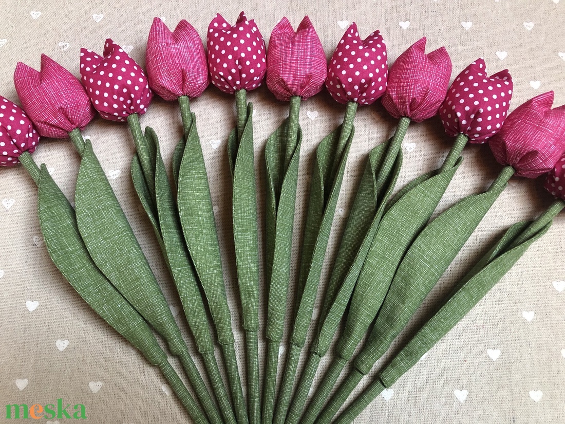 Textil tulipán /szett: 10 db/ ingyen ajándékkísérővel - otthon & életmód - dekoráció - virágdísz és tartó - csokor & virágdísz - Meska.hu Textil tulipán /szett: 10 db/ ingyen ajándékkísérővel - otthon & életmód - dekoráció - virágdísz és tartó - csokor & virágdísz - Meska.hu
