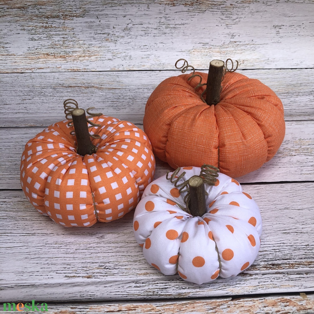 Tök dekoráció /szett: 3 db/ - otthon & életmód - dekoráció - halloween - halloweeni dekoráció - Meska.hu