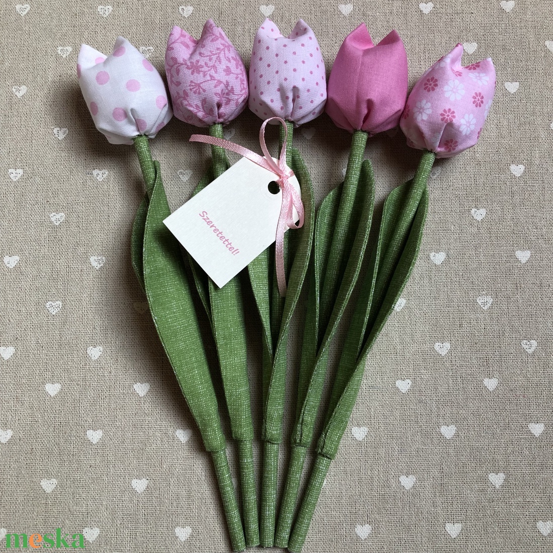 Tulipán /szett: 5 db/ ajándékkártyával - otthon & életmód - dekoráció - virágdísz és tartó - csokor & virágdísz - Meska.hu Tulipán /szett: 5 db/ ajándékkártyával - otthon & életmód - dekoráció - virágdísz és tartó - csokor & virágdísz - Meska.hu