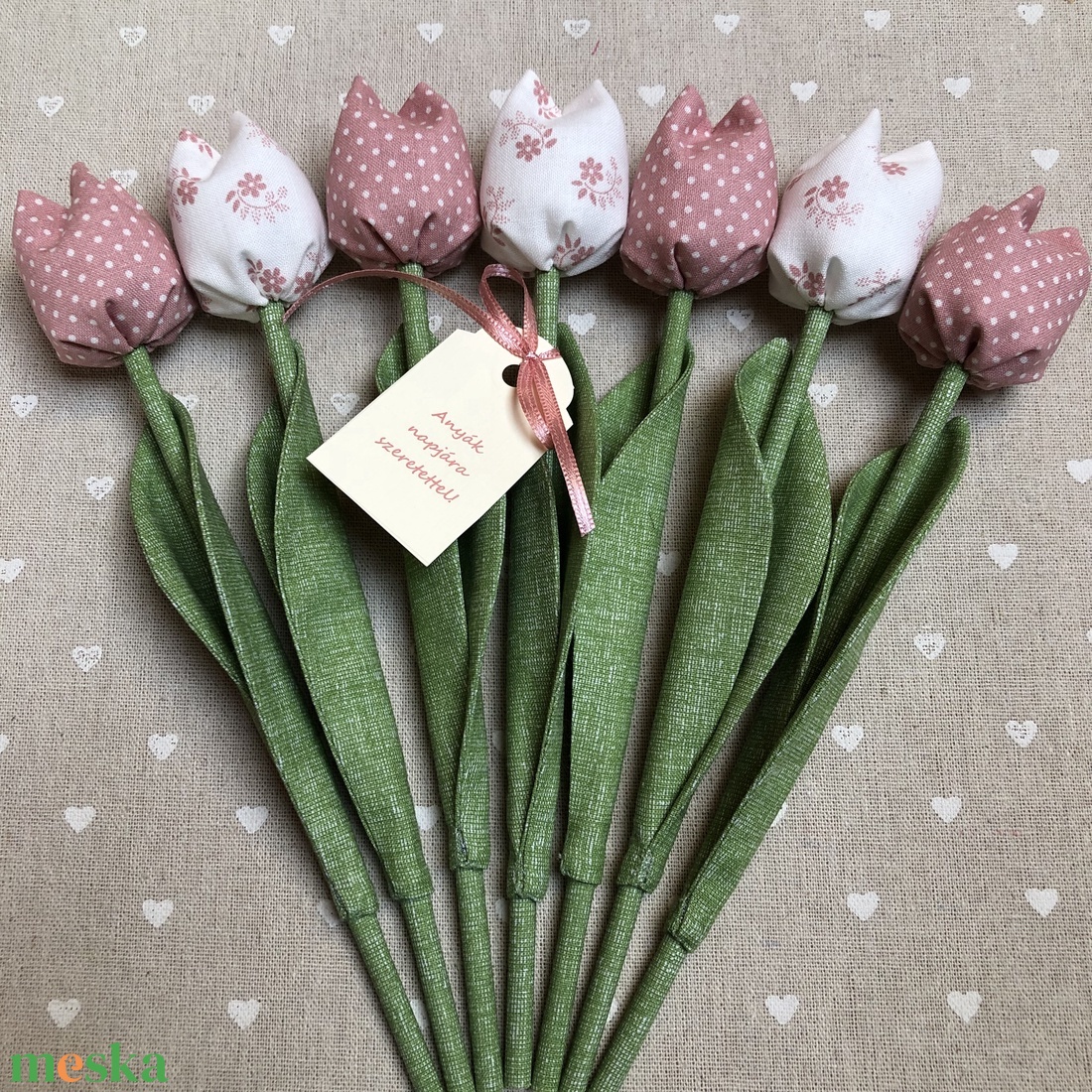 Anyák napi textil tulipánok / szett: 7 db/ ingyen ajándékkísérővel - otthon & életmód - dekoráció - virágdísz és tartó - csokor & virágdísz - Meska.hu Anyák napi textil tulipánok / szett: 7 db/ ingyen ajándékkísérővel - otthon & életmód - dekoráció - virágdísz és tartó - csokor & virágdísz - Meska.hu
