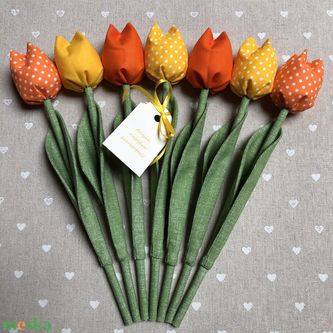 Anyák napi textil tulipánok / szett: 7 db/ ingyen ajándékkísérővel - otthon & életmód - dekoráció - virágdísz és tartó - csokor & virágdísz - Meska.hu Anyák napi textil tulipánok / szett: 7 db/ ingyen ajándékkísérővel - otthon & életmód - dekoráció - virágdísz és tartó - csokor & virágdísz - Meska.hu