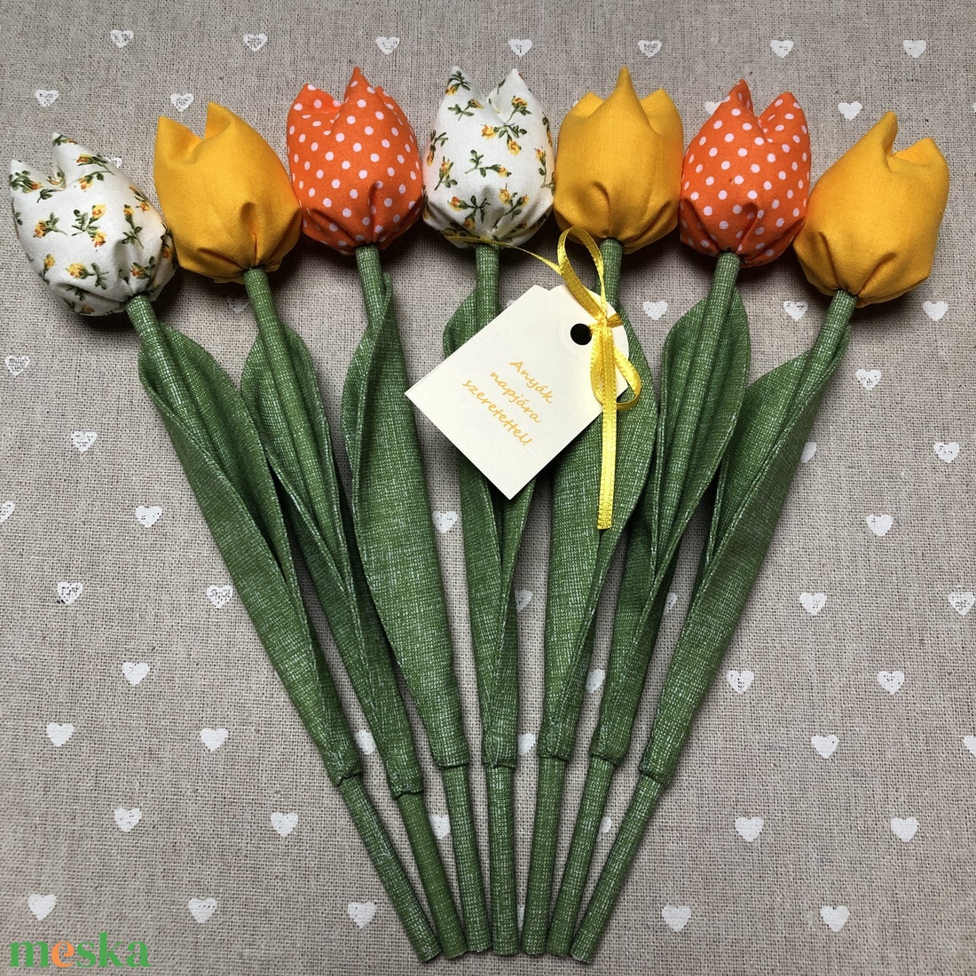 Anyák napi textil tulipánok / szett: 7 db/ ingyen ajándékkísérővel - otthon & életmód - dekoráció - virágdísz és tartó - csokor & virágdísz - Meska.hu Anyák napi textil tulipánok / szett: 7 db/ ingyen ajándékkísérővel - otthon & életmód - dekoráció - virágdísz és tartó - csokor & virágdísz - Meska.hu