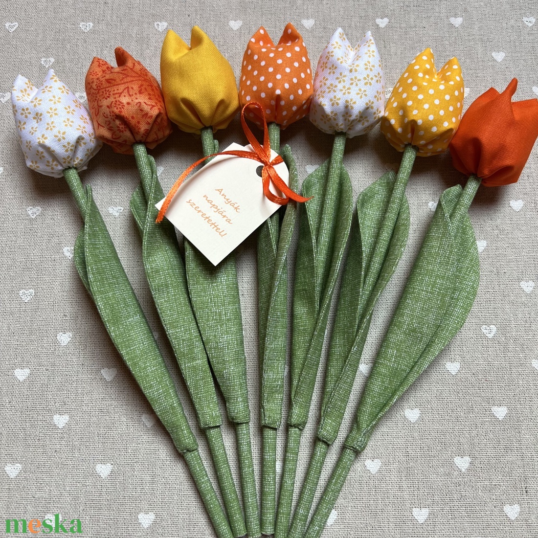 Anyák napi textil tulipán /szett: 7 db/ - otthon & életmód - dekoráció - virágdísz és tartó - csokor & virágdísz - Meska.hu Anyák napi textil tulipán /szett: 7 db/ - otthon & életmód - dekoráció - virágdísz és tartó - csokor & virágdísz - Meska.hu