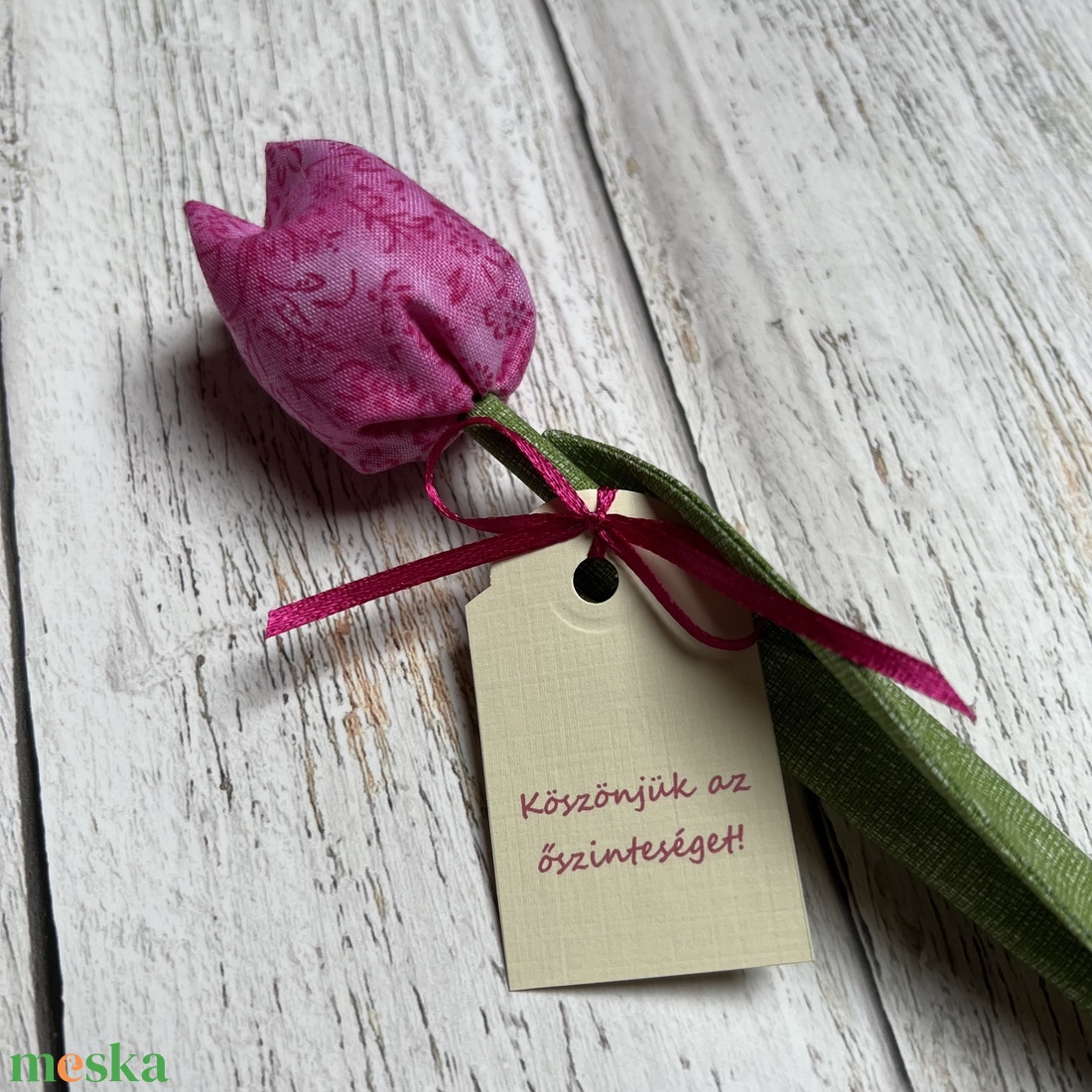Textil tulipán búcsúajándék óvó néninek, dadusnak - otthon & lakás - dekoráció - virágdísz és tartó - csokor & virágdísz - Meska.hu