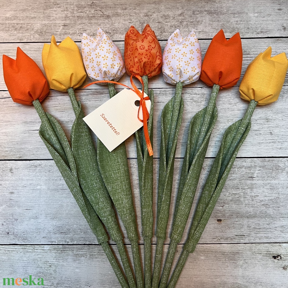 Tulipán /szett: 7 db/ - otthon & életmód - dekoráció - virágdísz és tartó - csokor & virágdísz - Meska.hu Tulipán /szett: 7 db/ - otthon & életmód - dekoráció - virágdísz és tartó - csokor & virágdísz - Meska.hu