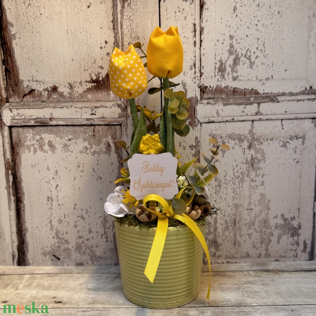 Születésnapi dekoráció textil tulipánokkal - otthon & életmód - dekoráció - asztal és polc dekoráció - bonsai - Meska.hu Születésnapi dekoráció textil tulipánokkal - otthon & életmód - dekoráció - asztal és polc dekoráció - bonsai - Meska.hu