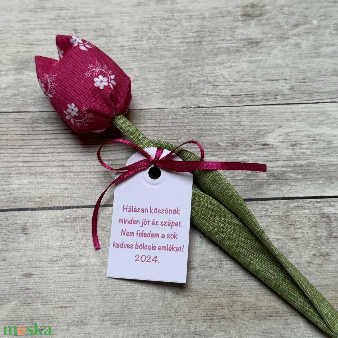 Textil tulipán bölcsis búcsúajándék  - otthon & életmód - dekoráció - virágdísz és tartó - csokor & virágdísz - Meska.hu