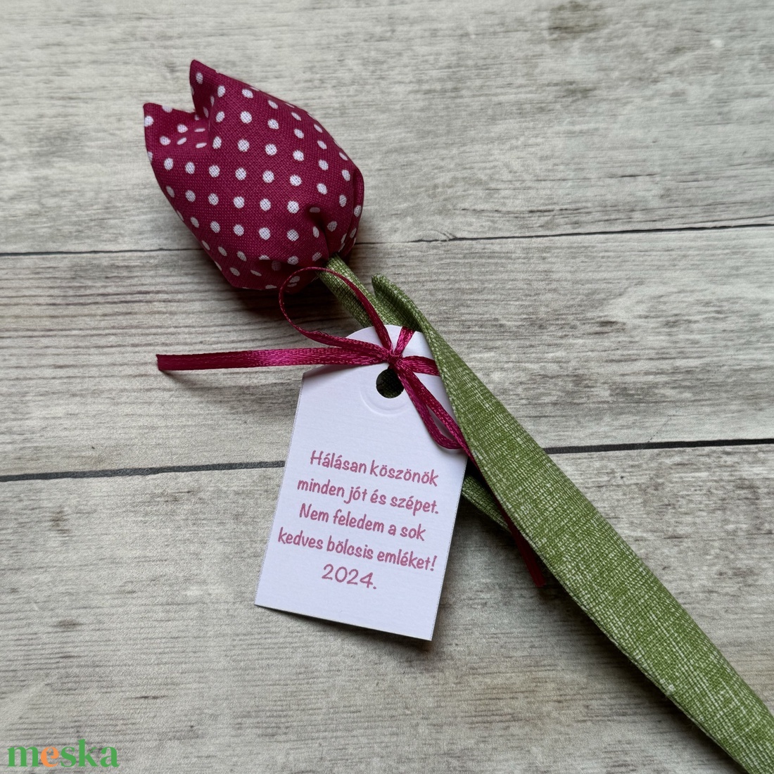 Textil tulipán bölcsis búcsúajándék  - otthon & életmód - dekoráció - virágdísz és tartó - csokor & virágdísz - Meska.hu