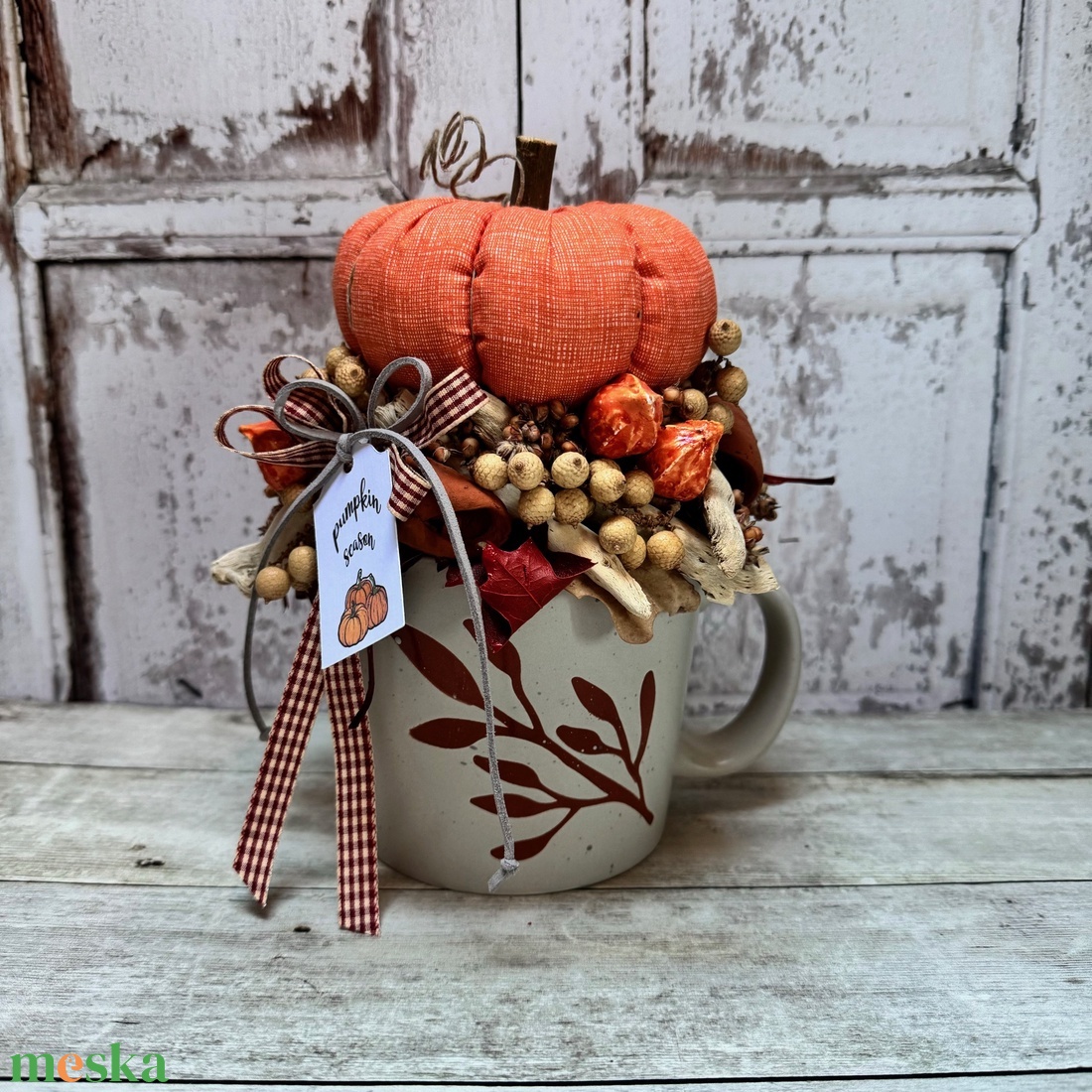Őszi asztali dekoráció-narancs - otthon & életmód - dekoráció - dísztárgy - Meska.hu