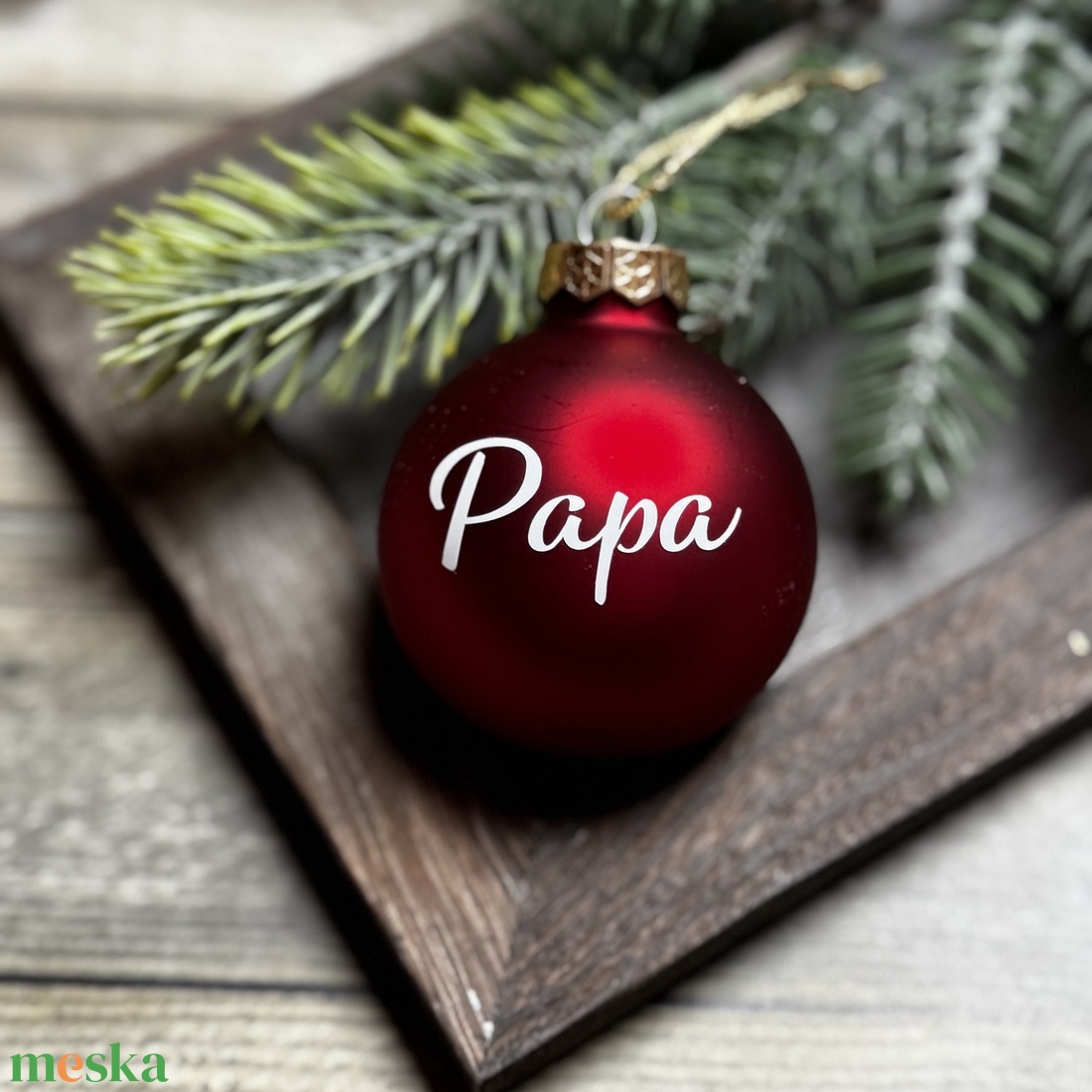 Egyedi karácsonyi gömb névvel - karácsony - karácsonyi lakásdekoráció - karácsonyfadíszek - Meska.hu