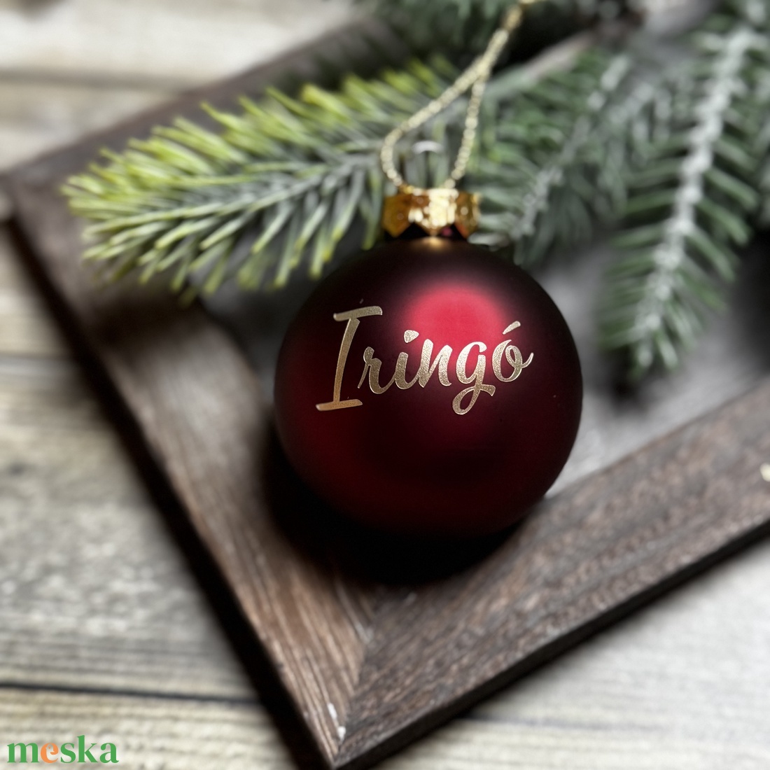 Egyedi karácsonyi gömb névvel - karácsony - karácsonyi lakásdekoráció - karácsonyfadíszek - Meska.hu