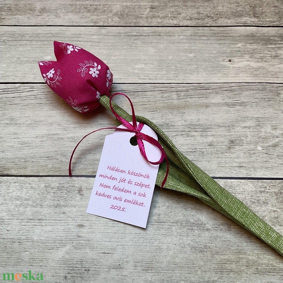 Textil tulipán- óvodai búcsúajándék  - otthon & életmód - dekoráció - virágdísz és tartó - csokor & virágdísz - Meska.hu