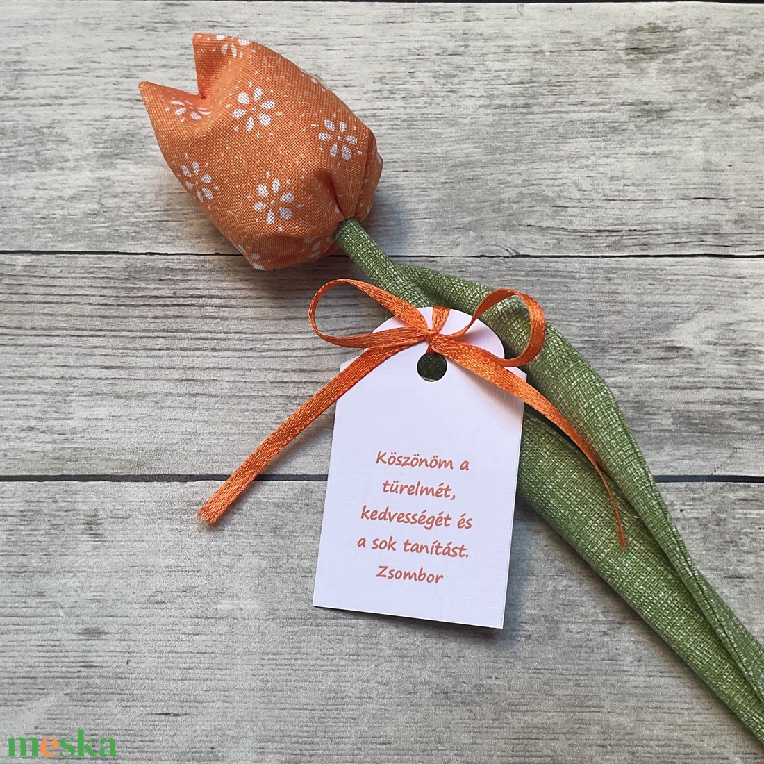 Textil tulipán iskolai évzáróra - otthon & életmód - dekoráció - virágdísz és tartó - csokor & virágdísz - Meska.hu