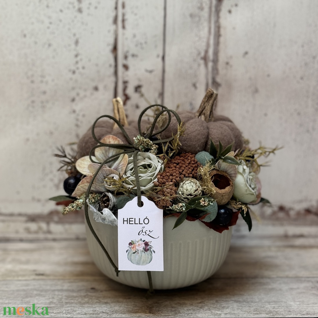 Őszi asztali dekoráció - otthon & életmód - dekoráció - dísztárgy - Meska.hu