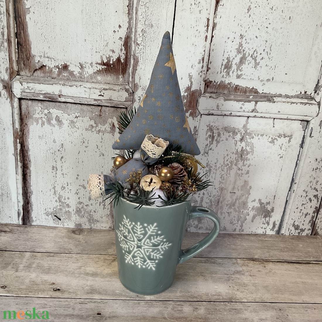 Karácsonyi dekoráció  - karácsony - adventi díszek - adventi asztaldísz - Meska.hu