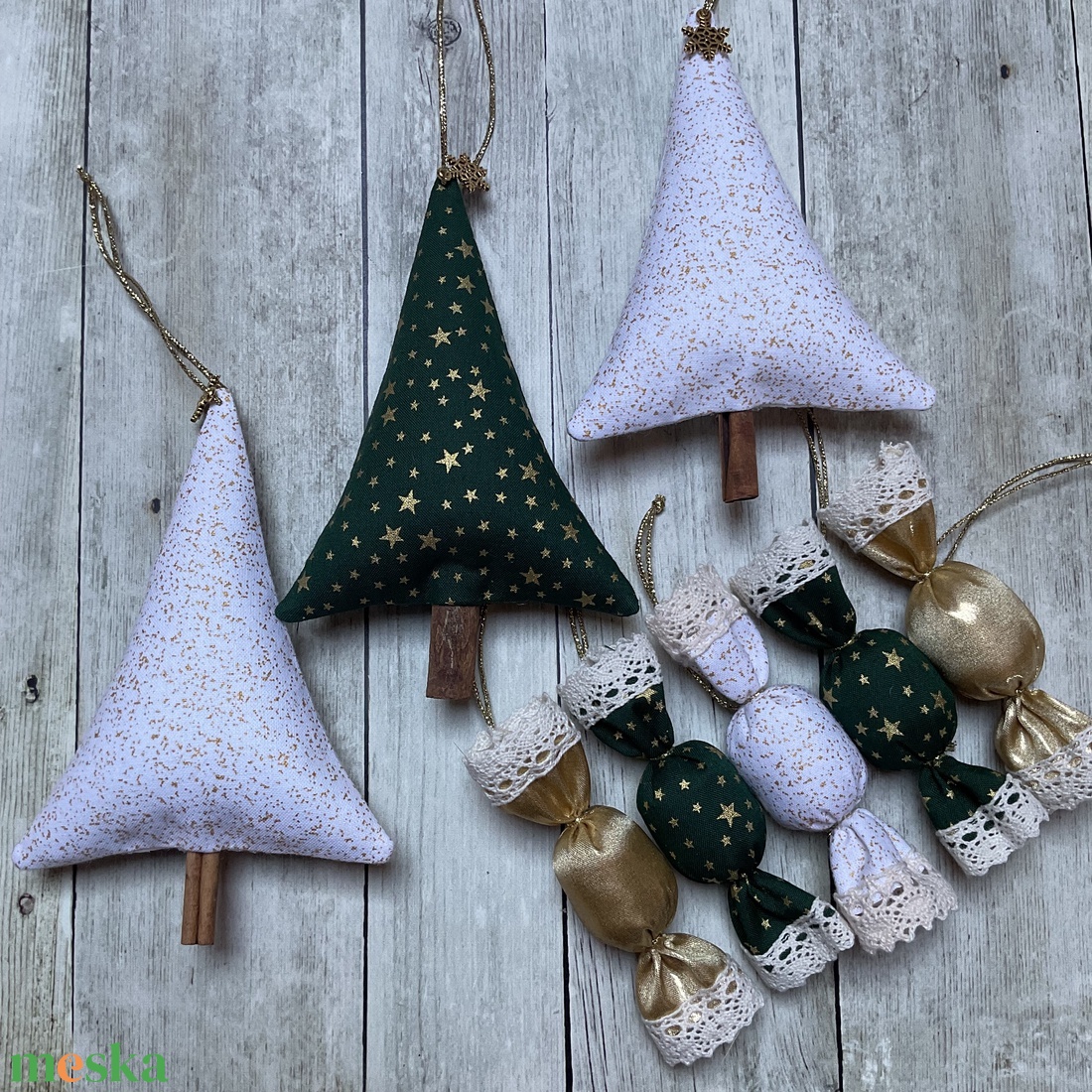 Karácsonyfadísz szett - karácsony - karácsonyi lakásdekoráció - karácsonyfadíszek - Meska.hu