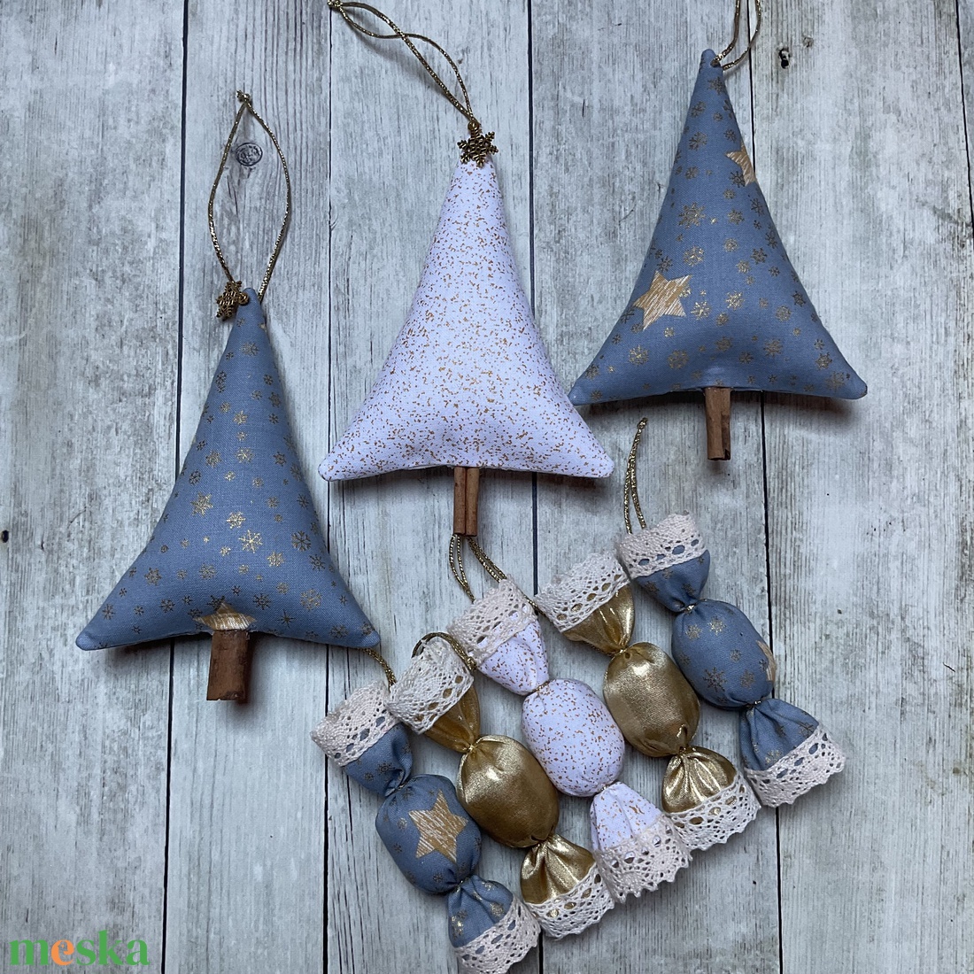 Karácsonyfadísz szett - karácsony - karácsonyi lakásdekoráció - karácsonyfadíszek - Meska.hu