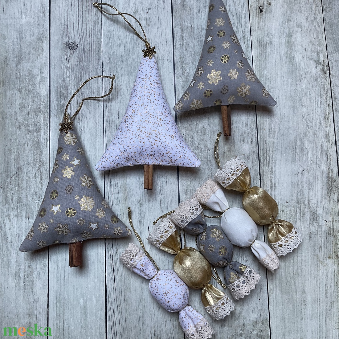 Karácsonyfadísz szett - karácsony - karácsonyi lakásdekoráció - karácsonyfadíszek - Meska.hu