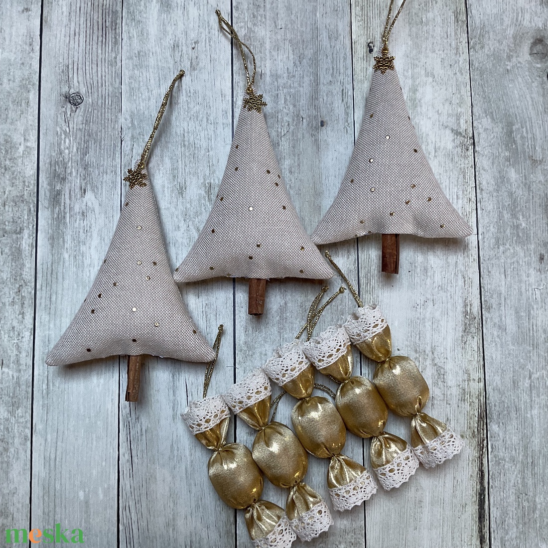 Karácsonyfadísz szett - karácsony - karácsonyi lakásdekoráció - karácsonyfadíszek - Meska.hu