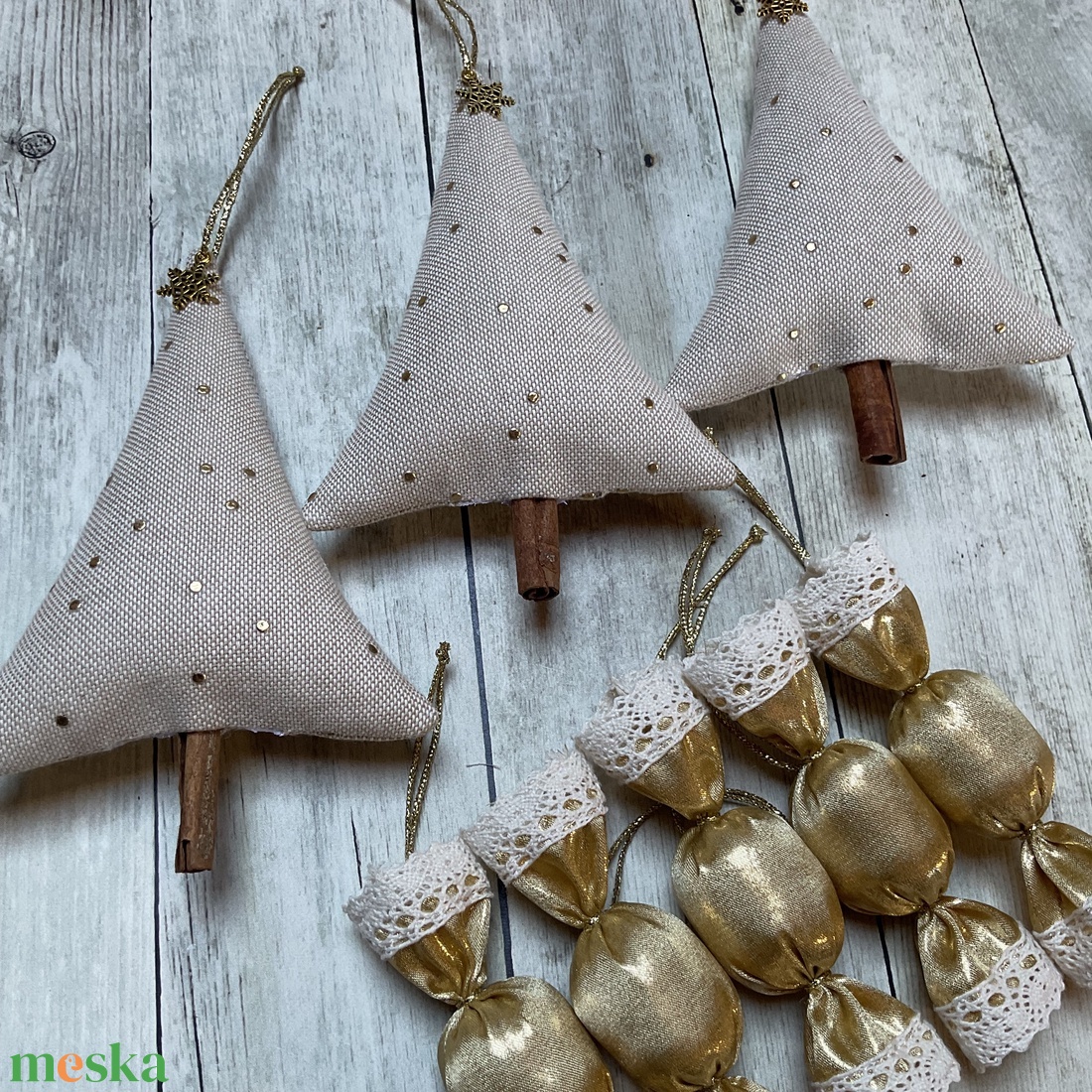 Karácsonyfadísz szett - karácsony - karácsonyi lakásdekoráció - karácsonyfadíszek - Meska.hu