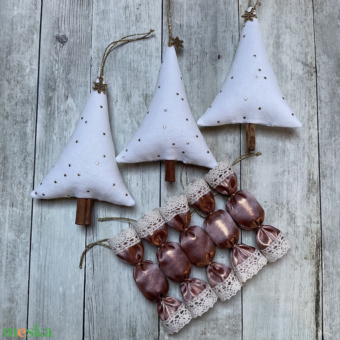 Karácsonyfadísz szett - karácsony - karácsonyi lakásdekoráció - karácsonyfadíszek - Meska.hu