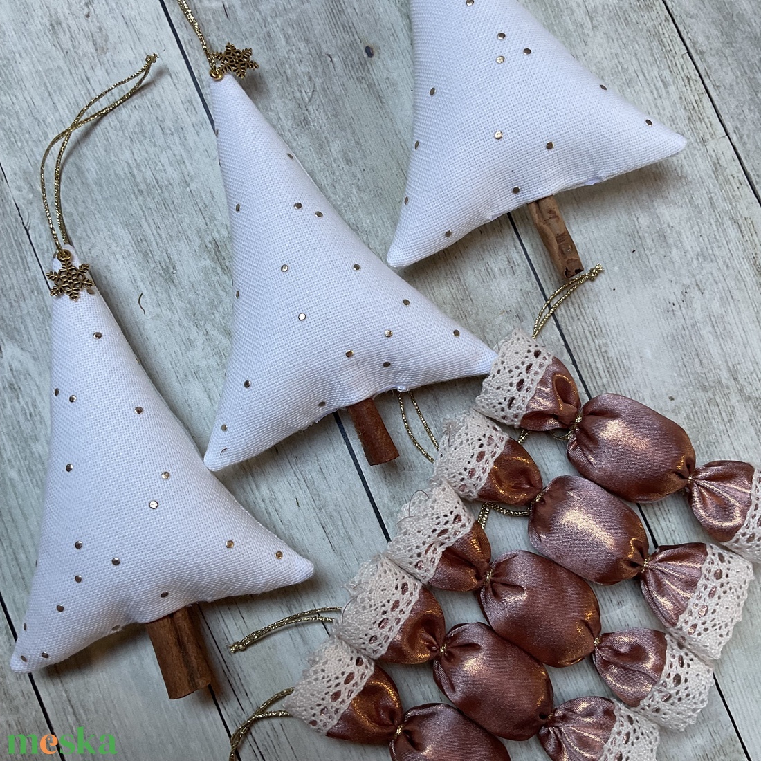 Karácsonyfadísz szett - karácsony - karácsonyi lakásdekoráció - karácsonyfadíszek - Meska.hu