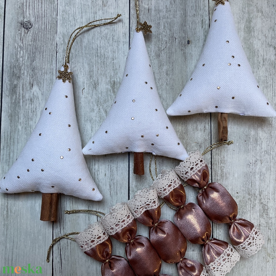 Karácsonyfadísz szett - karácsony - karácsonyi lakásdekoráció - karácsonyfadíszek - Meska.hu