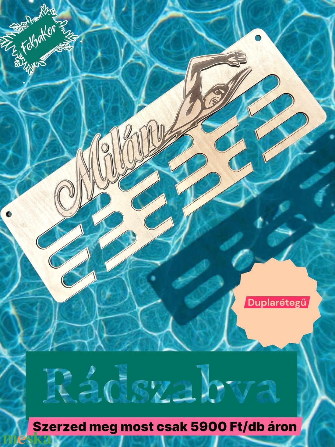 Úszás éremtartó - játék & sport - sport és kikapcsolódás - más játékok, sportok - Meska.hu