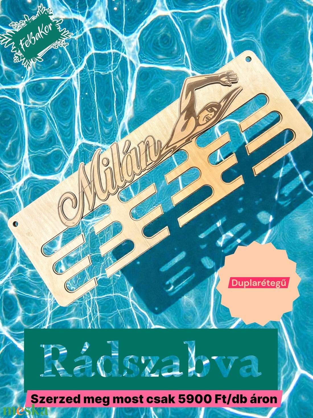 Úszás éremtartó - játék & sport - sport és kikapcsolódás - más játékok, sportok - Meska.hu