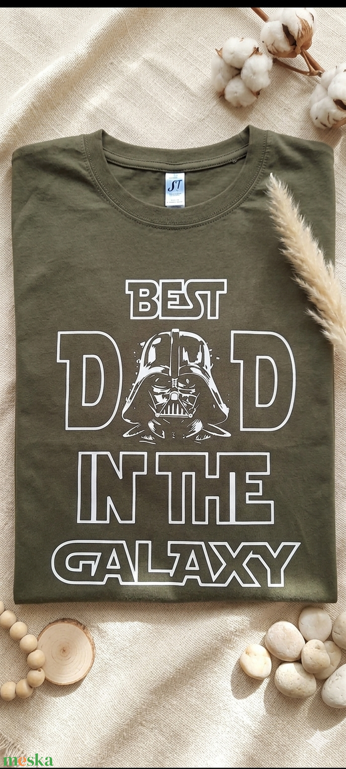 Star Wars Best Dad in the Galaxy Férfi Póló � Darth Vader Apák Napi Ajándék - ruha & divat - férfi ruha - póló - Meska.hu
