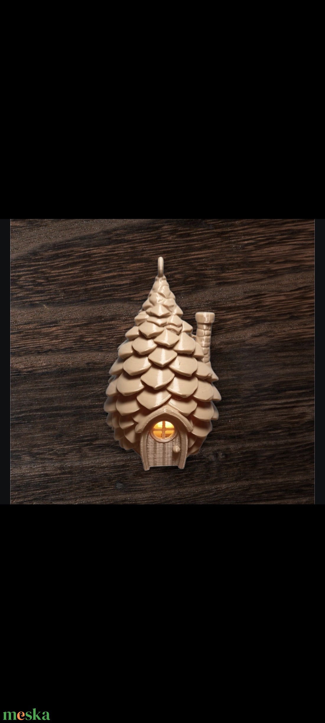 Világitó toboz asztaldísz - művészet - makett, modell - Meska.hu