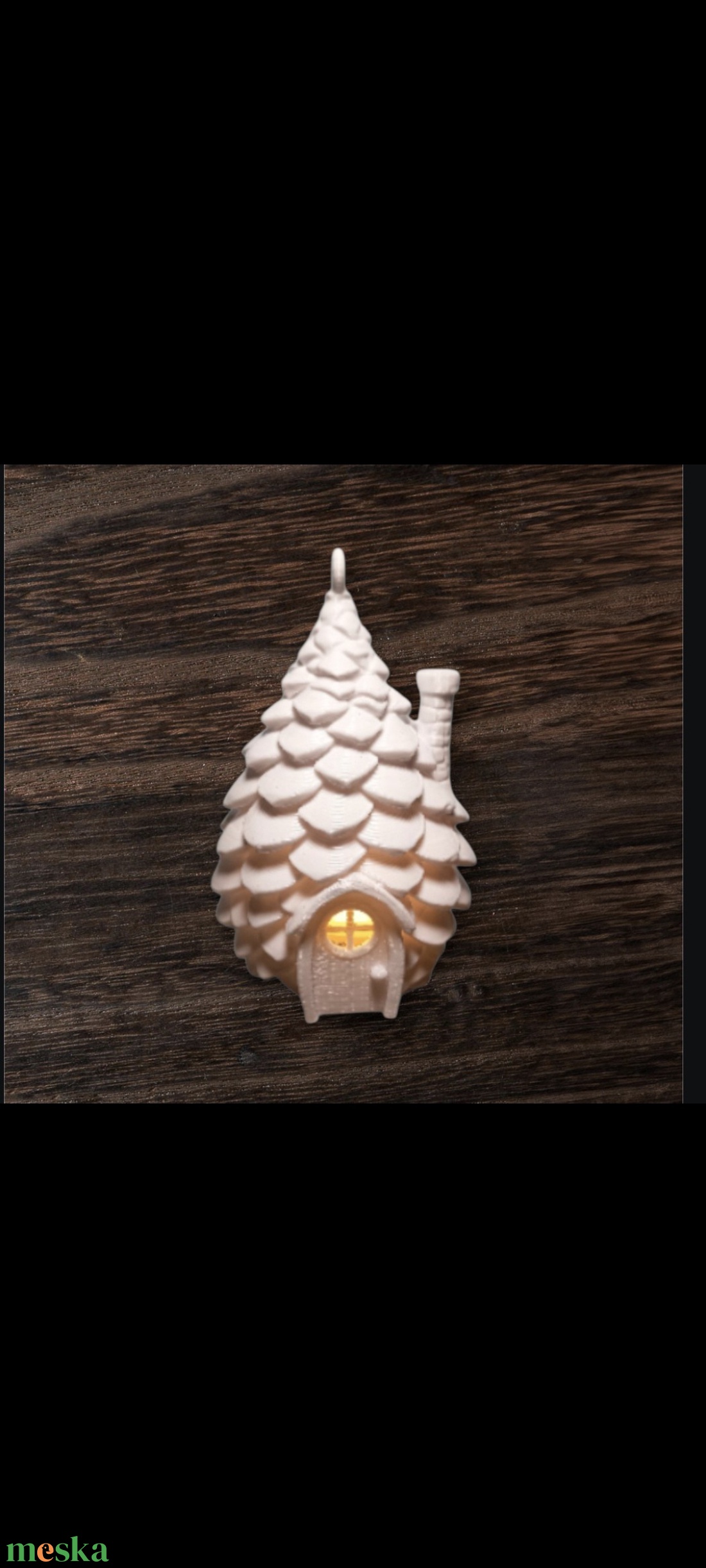 Világitó toboz asztaldísz - művészet - makett, modell - Meska.hu