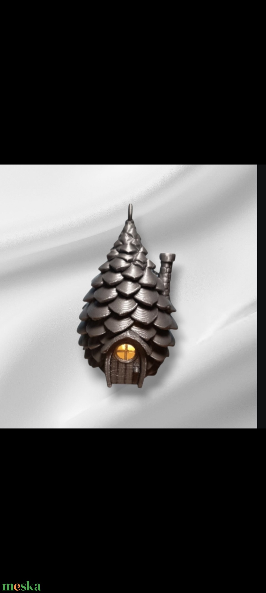 Világitó toboz asztaldísz - művészet - makett, modell - Meska.hu