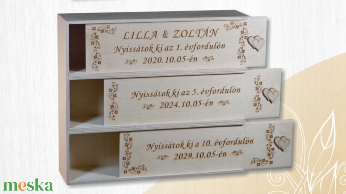 Esküvői 3 rekeszes bortartó - esküvő - emlék & ajándék - szülőköszöntő ajándék - Meska.hu Esküvői 3 rekeszes bortartó - esküvő - emlék & ajándék - szülőköszöntő ajándék - Meska.hu