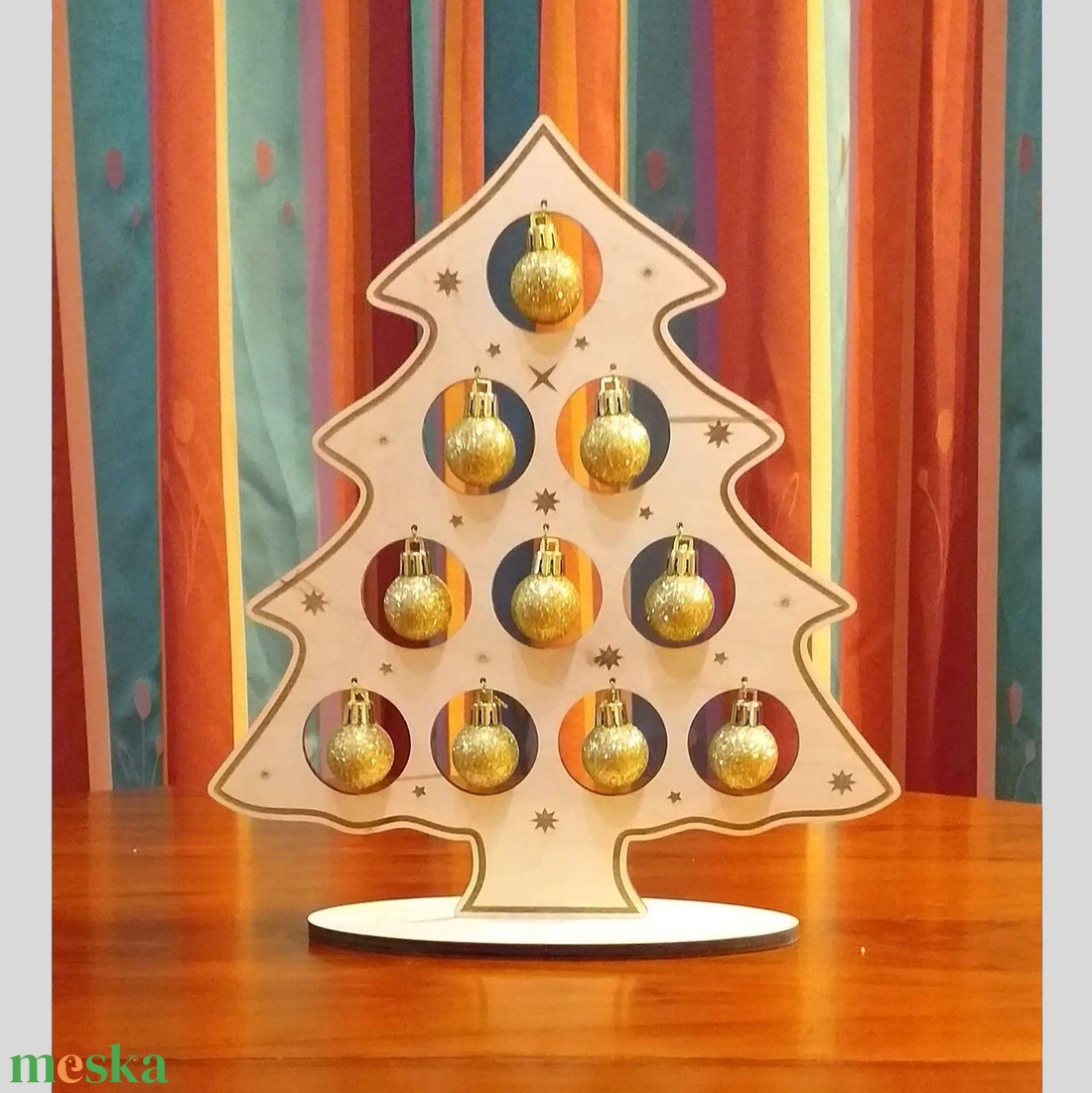 Adventi fenyő fa asztaldísz - karácsony - karácsonyi lakásdekoráció - karácsonyi lakásdíszek - Meska.hu