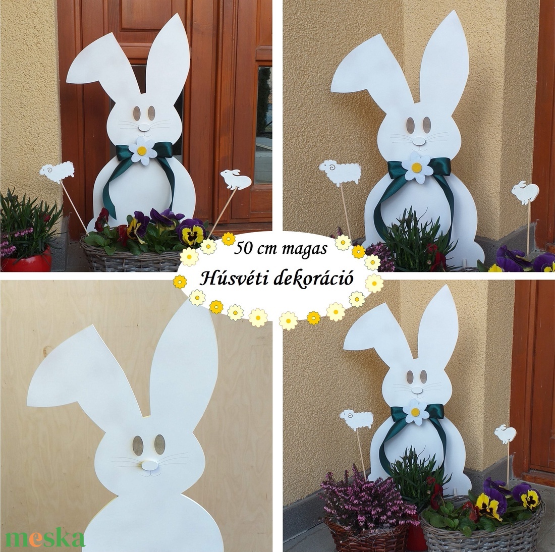 Húsvéti fa nyúl álló dekoráció - esküvő - dekoráció - helyszíni dekor - Meska.hu