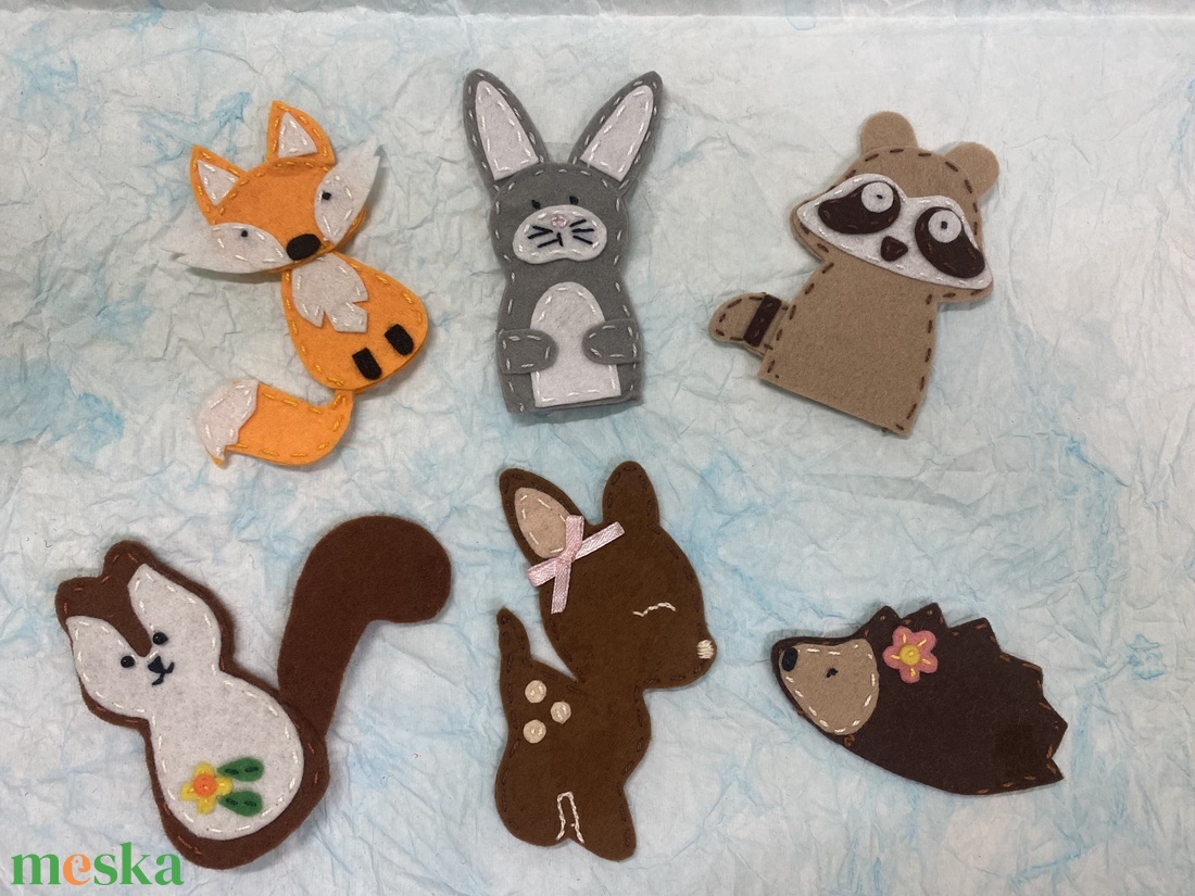 Erdei állatok ujjbáb csomag - játék & sport - bábok - ujjbáb - Meska.hu